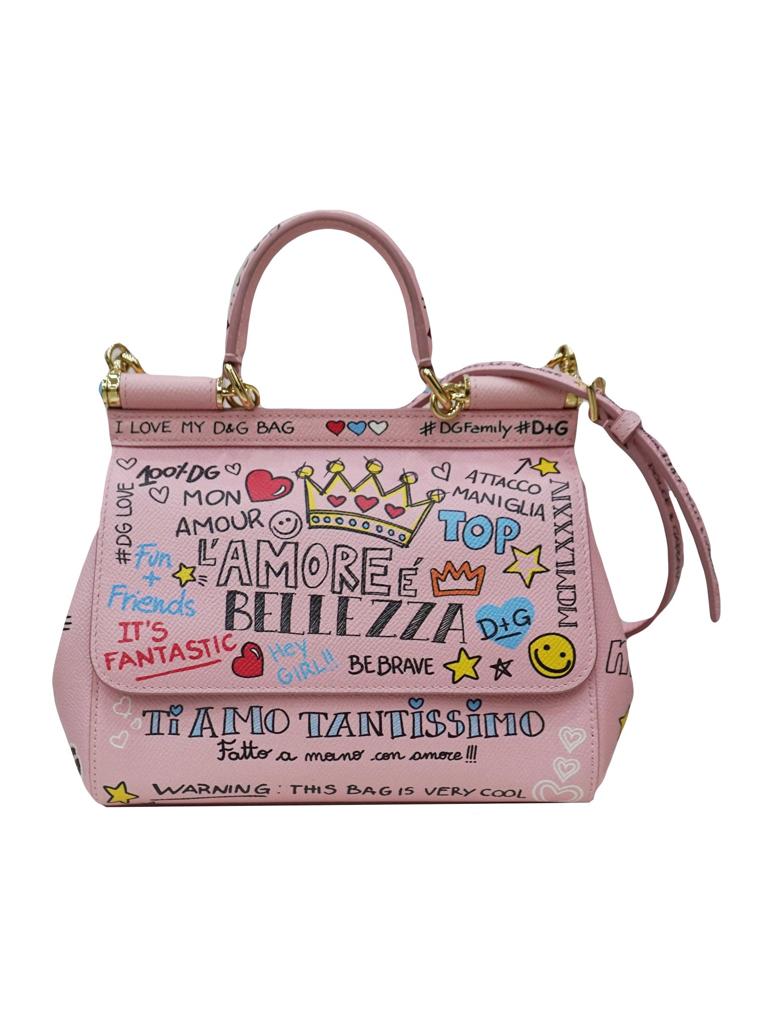 Dolce & Gabbana Welcome Amore Graffiti Medium Handbag