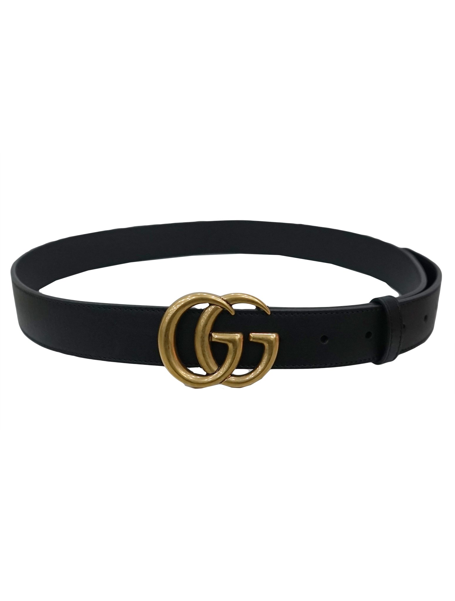 LEATHER DOUBLE G BUCKLE BELT - styleforless