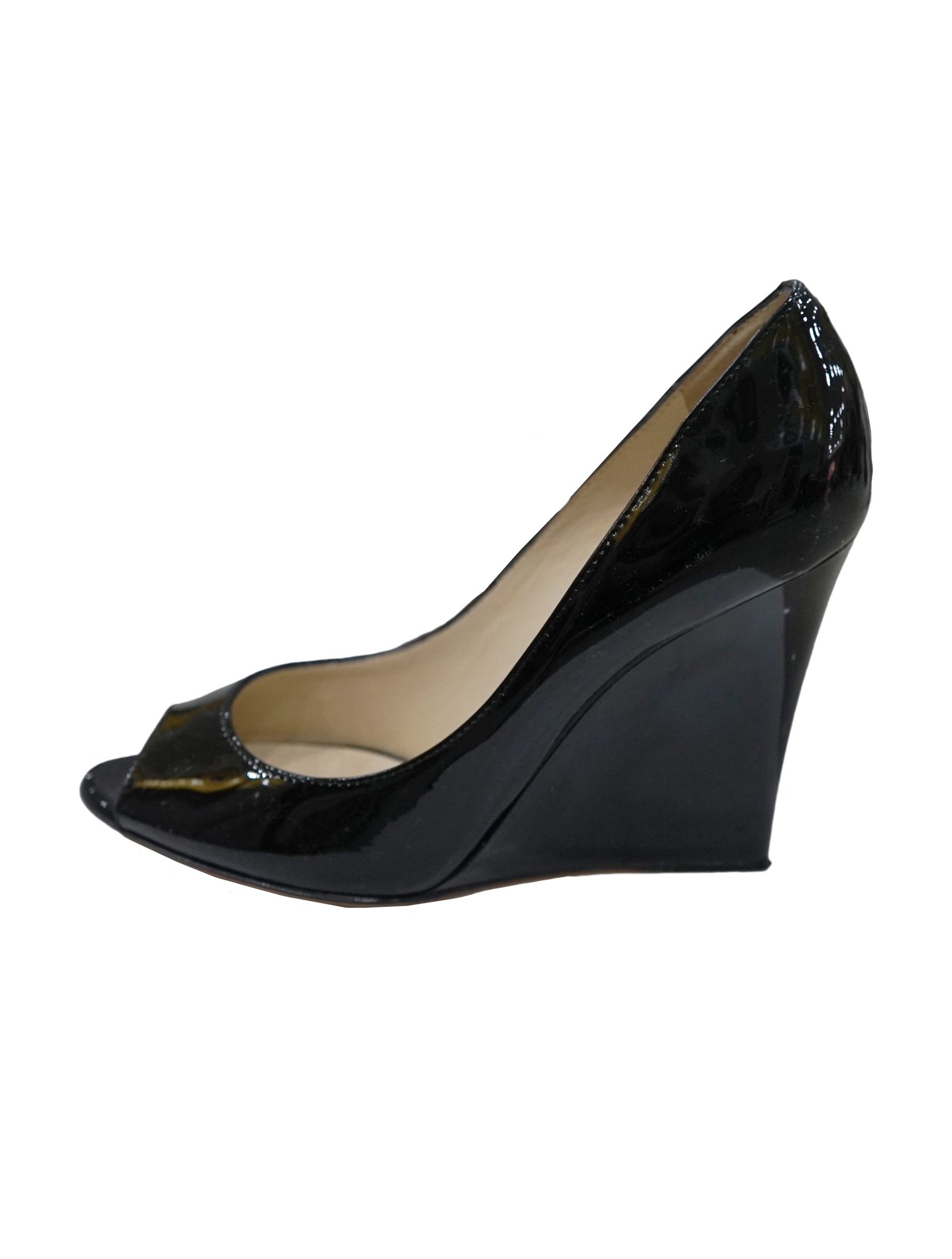 Black patent hot sale wedge shoes