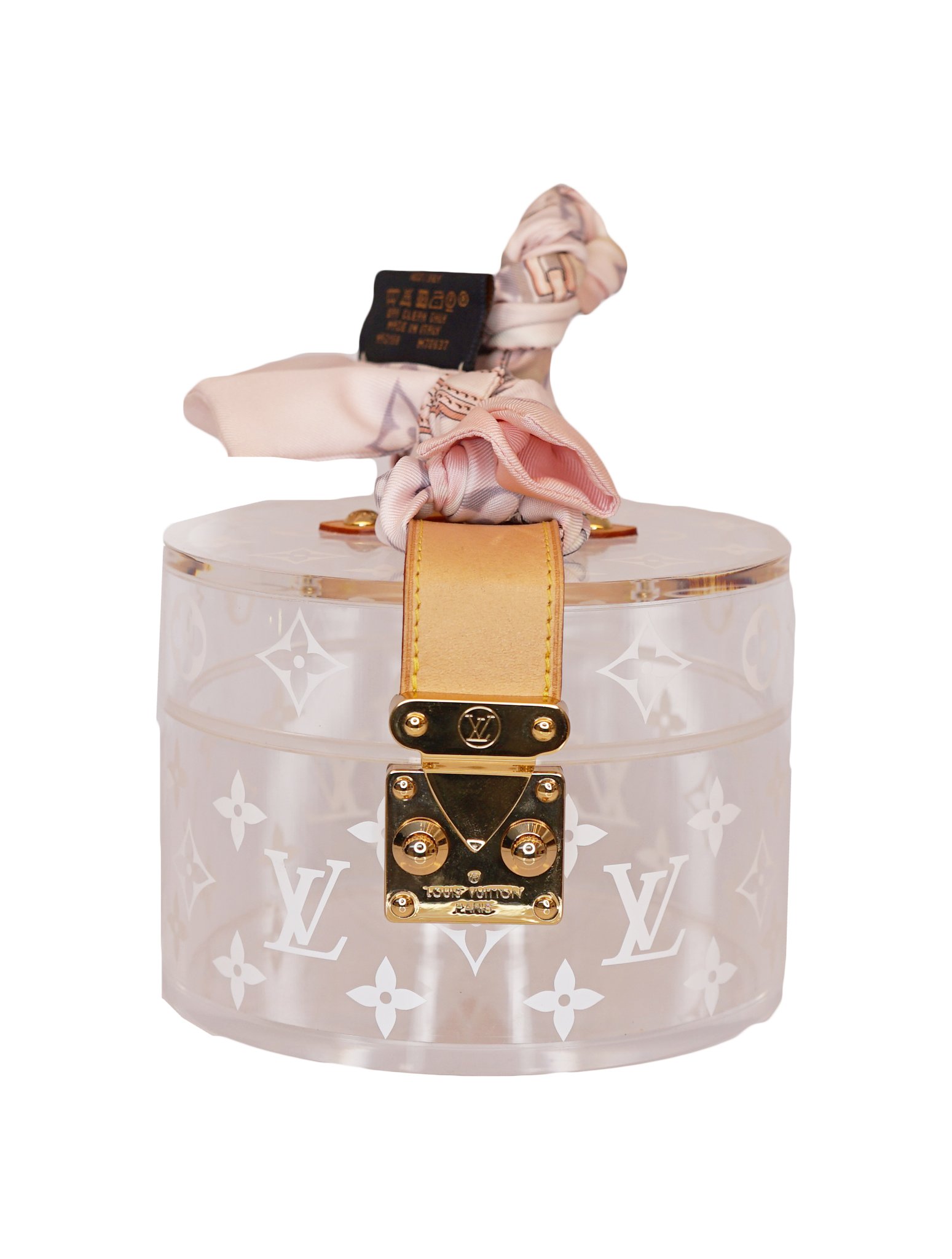 Louis Vuitton Box Scott Monogram Clear/Beige in Plexiglass/VVN Leather with  Gold-tone - US