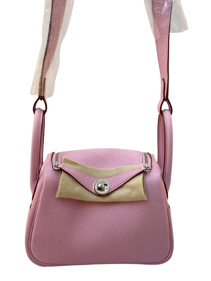 Brand New Hermès Mini Lindy Mauve Pink Sylvestre Clemence