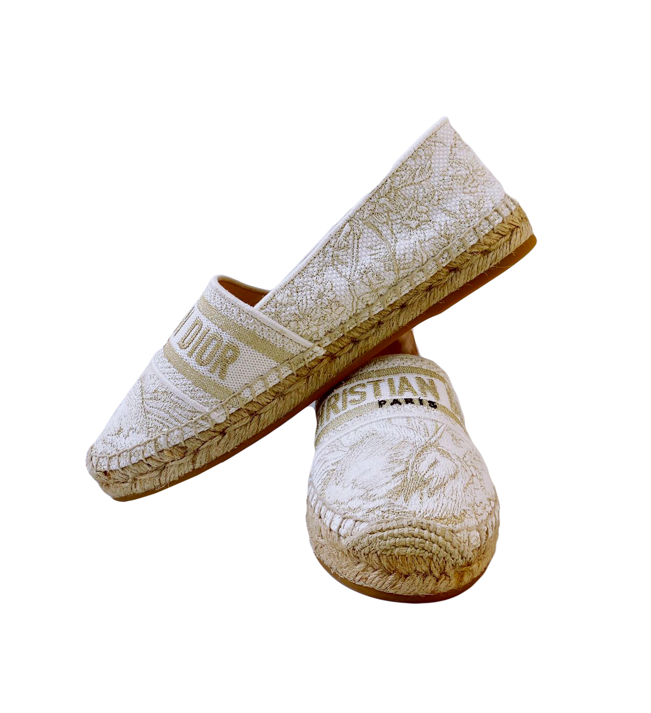 White and hot sale gold espadrilles